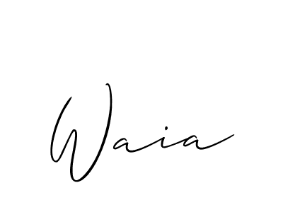 Design your own signature with our free online signature maker. With this signature software, you can create a handwritten (Allison_Script) signature for name Waia. Waia signature style 2 images and pictures png