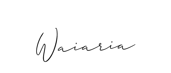 Make a beautiful signature design for name Waiaria. Use this online signature maker to create a handwritten signature for free. Waiaria signature style 2 images and pictures png