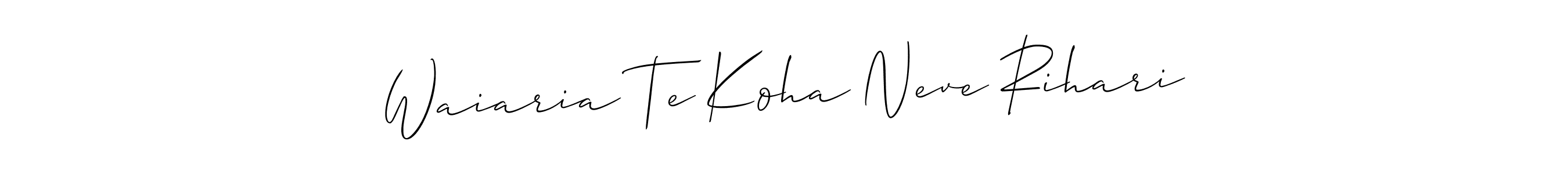 Make a beautiful signature design for name Waiaria Te Koha Neve Rihari. Use this online signature maker to create a handwritten signature for free. Waiaria Te Koha Neve Rihari signature style 2 images and pictures png