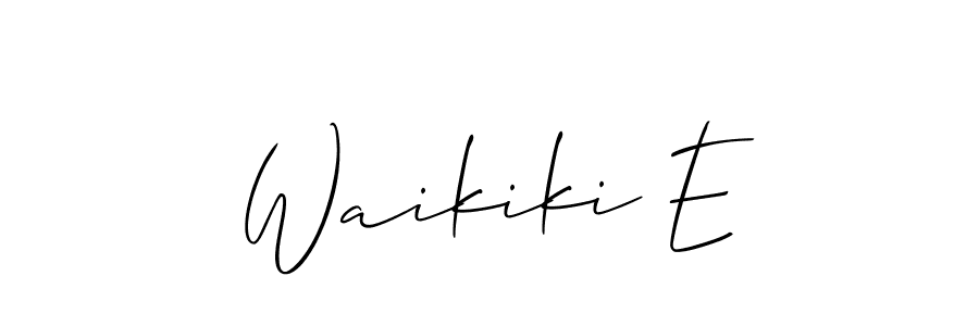 Make a beautiful signature design for name Waikiki E. With this signature (Allison_Script) style, you can create a handwritten signature for free. Waikiki E signature style 2 images and pictures png