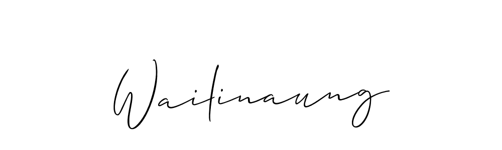 You can use this online signature creator to create a handwritten signature for the name Wailinaung. This is the best online autograph maker. Wailinaung signature style 2 images and pictures png