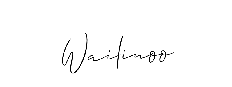 Also we have Wailinoo name is the best signature style. Create professional handwritten signature collection using Allison_Script autograph style. Wailinoo signature style 2 images and pictures png