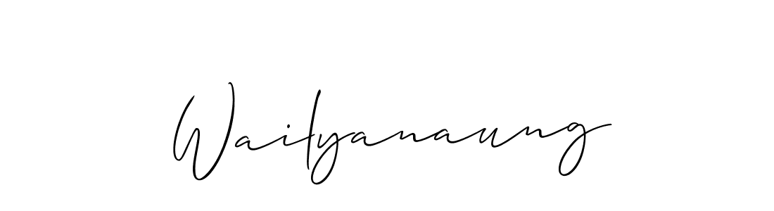 if you are searching for the best signature style for your name Wailyanaung. so please give up your signature search. here we have designed multiple signature styles  using Allison_Script. Wailyanaung signature style 2 images and pictures png