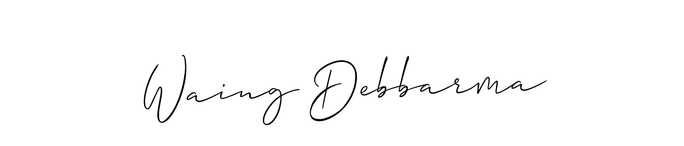 Best and Professional Signature Style for Waing Debbarma. Allison_Script Best Signature Style Collection. Waing Debbarma signature style 2 images and pictures png