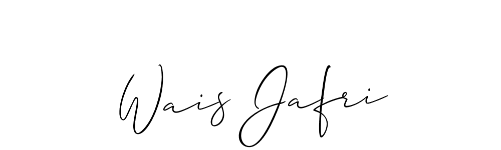 Allison_Script is a professional signature style that is perfect for those who want to add a touch of class to their signature. It is also a great choice for those who want to make their signature more unique. Get Wais Jafri name to fancy signature for free. Wais Jafri signature style 2 images and pictures png