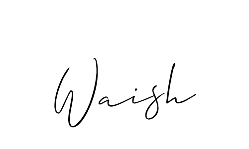 Create a beautiful signature design for name Waish. With this signature (Allison_Script) fonts, you can make a handwritten signature for free. Waish signature style 2 images and pictures png