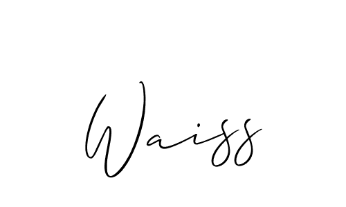 How to make Waiss signature? Allison_Script is a professional autograph style. Create handwritten signature for Waiss name. Waiss signature style 2 images and pictures png