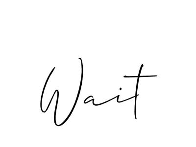 How to Draw Wait signature style? Allison_Script is a latest design signature styles for name Wait. Wait signature style 2 images and pictures png