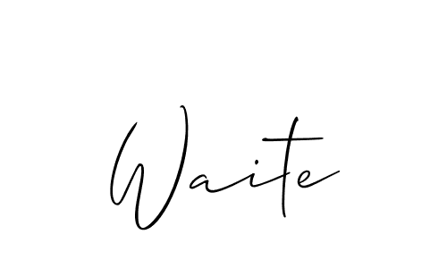 You should practise on your own different ways (Allison_Script) to write your name (Waite) in signature. don't let someone else do it for you. Waite signature style 2 images and pictures png