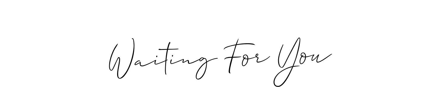 if you are searching for the best signature style for your name Waiting For You. so please give up your signature search. here we have designed multiple signature styles  using Allison_Script. Waiting For You signature style 2 images and pictures png