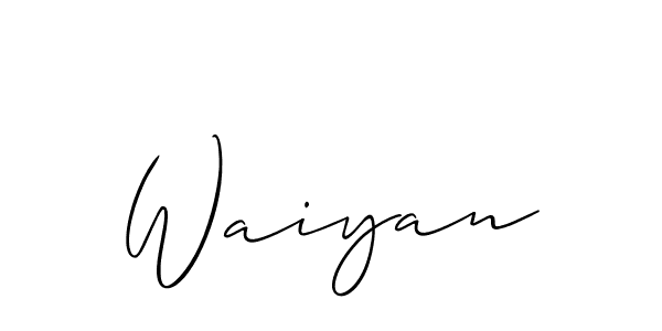 Allison_Script is a professional signature style that is perfect for those who want to add a touch of class to their signature. It is also a great choice for those who want to make their signature more unique. Get Waiyan name to fancy signature for free. Waiyan signature style 2 images and pictures png