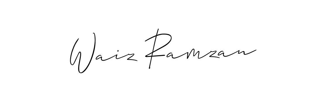 if you are searching for the best signature style for your name Waiz Ramzan. so please give up your signature search. here we have designed multiple signature styles  using Allison_Script. Waiz Ramzan signature style 2 images and pictures png