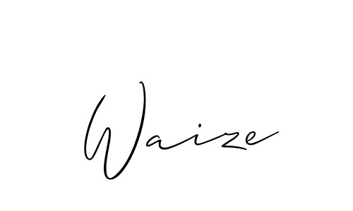 Best and Professional Signature Style for Waize. Allison_Script Best Signature Style Collection. Waize signature style 2 images and pictures png