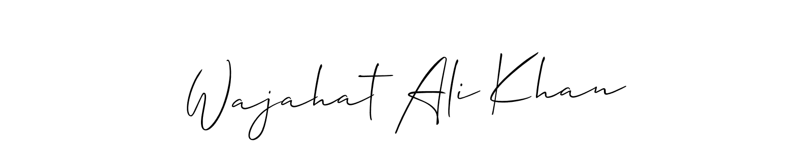 Use a signature maker to create a handwritten signature online. With this signature software, you can design (Allison_Script) your own signature for name Wajahat Ali Khan. Wajahat Ali Khan signature style 2 images and pictures png