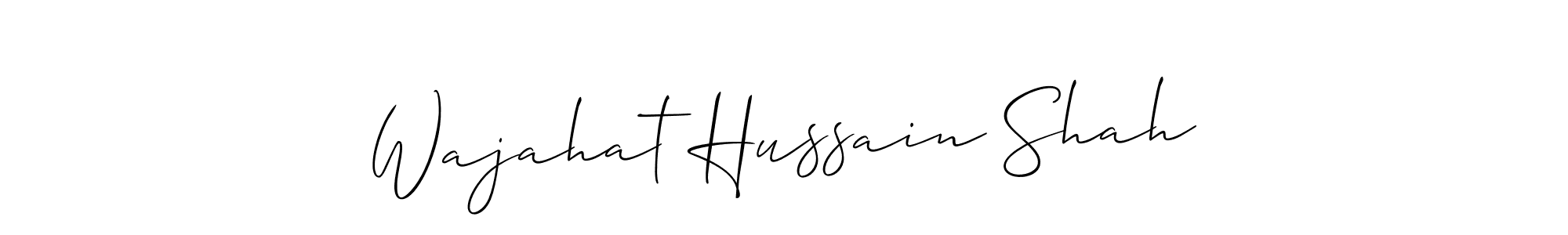 Use a signature maker to create a handwritten signature online. With this signature software, you can design (Allison_Script) your own signature for name Wajahat Hussain Shah. Wajahat Hussain Shah signature style 2 images and pictures png