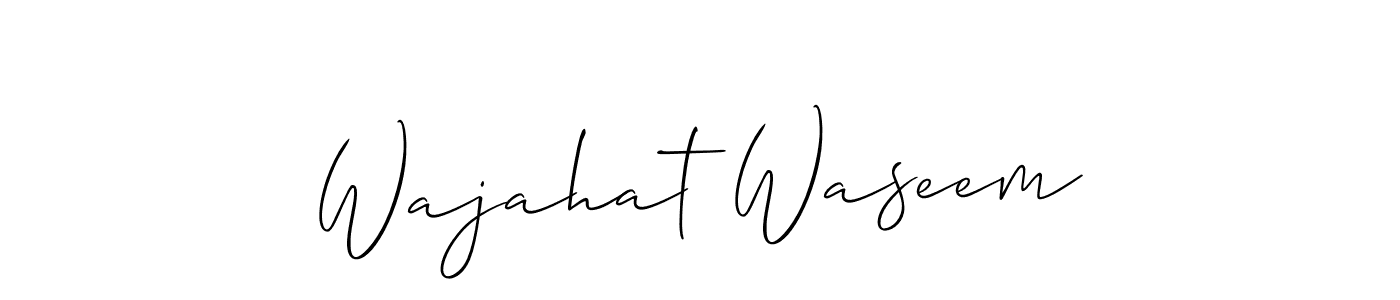 if you are searching for the best signature style for your name Wajahat Waseem. so please give up your signature search. here we have designed multiple signature styles  using Allison_Script. Wajahat Waseem signature style 2 images and pictures png