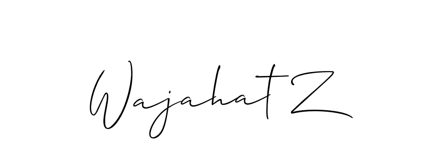 How to make Wajahat Z signature? Allison_Script is a professional autograph style. Create handwritten signature for Wajahat Z name. Wajahat Z signature style 2 images and pictures png