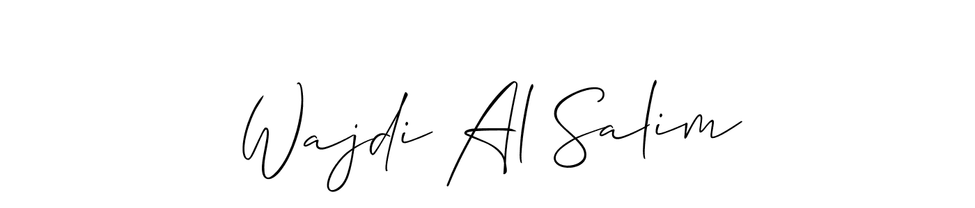 You should practise on your own different ways (Allison_Script) to write your name (Wajdi Al Salim) in signature. don't let someone else do it for you. Wajdi Al Salim signature style 2 images and pictures png