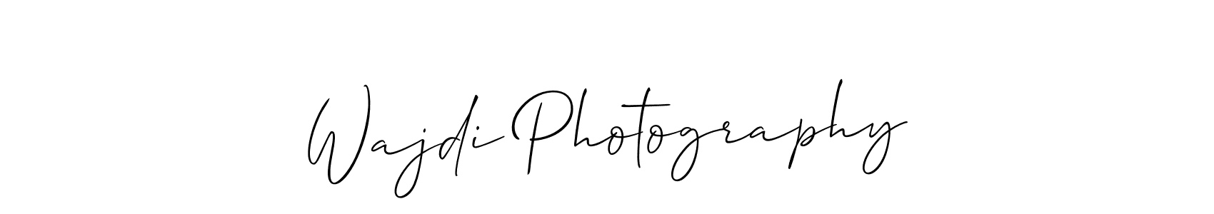Also we have Wajdi Photography name is the best signature style. Create professional handwritten signature collection using Allison_Script autograph style. Wajdi Photography signature style 2 images and pictures png