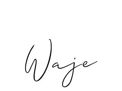 Best and Professional Signature Style for Waje. Allison_Script Best Signature Style Collection. Waje signature style 2 images and pictures png