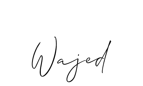 Make a beautiful signature design for name Wajed. With this signature (Allison_Script) style, you can create a handwritten signature for free. Wajed signature style 2 images and pictures png