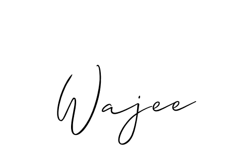 How to Draw Wajee signature style? Allison_Script is a latest design signature styles for name Wajee. Wajee signature style 2 images and pictures png