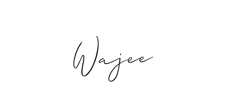 Create a beautiful signature design for name Wajee❤. With this signature (Allison_Script) fonts, you can make a handwritten signature for free. Wajee❤ signature style 2 images and pictures png