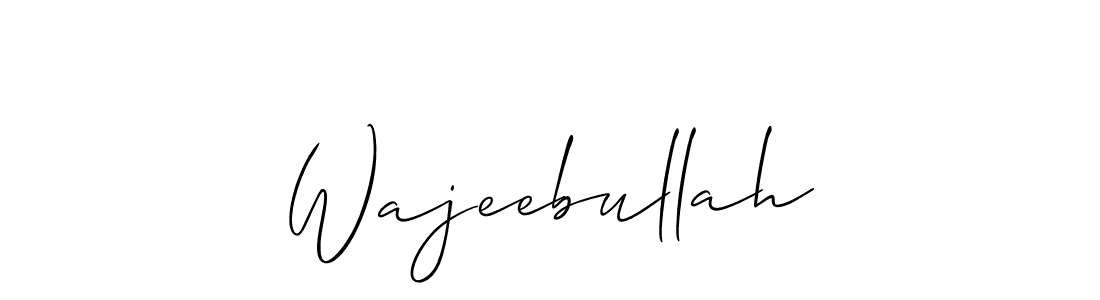 Make a beautiful signature design for name Wajeebullah. With this signature (Allison_Script) style, you can create a handwritten signature for free. Wajeebullah signature style 2 images and pictures png