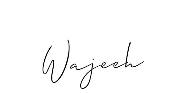 How to make Wajeeh name signature. Use Allison_Script style for creating short signs online. This is the latest handwritten sign. Wajeeh signature style 2 images and pictures png