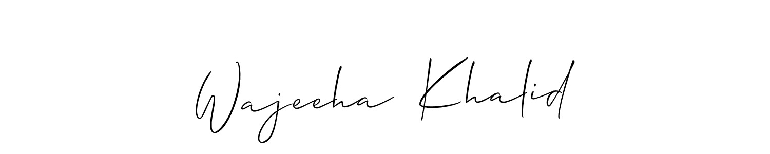 Make a beautiful signature design for name Wajeeha  Khalid. Use this online signature maker to create a handwritten signature for free. Wajeeha  Khalid signature style 2 images and pictures png