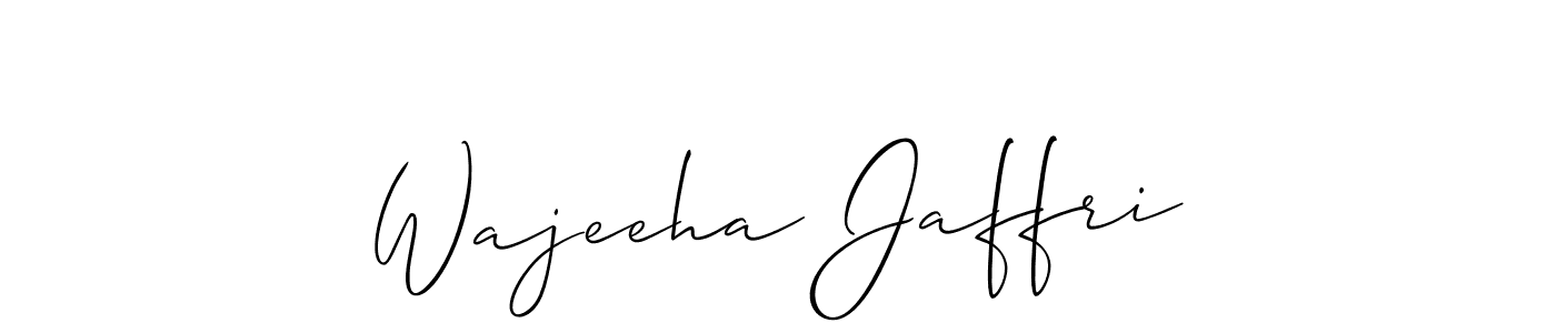 Wajeeha Jaffri stylish signature style. Best Handwritten Sign (Allison_Script) for my name. Handwritten Signature Collection Ideas for my name Wajeeha Jaffri. Wajeeha Jaffri signature style 2 images and pictures png