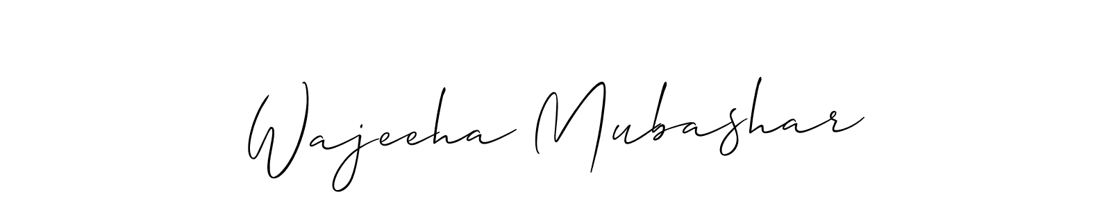 Design your own signature with our free online signature maker. With this signature software, you can create a handwritten (Allison_Script) signature for name Wajeeha Mubashar. Wajeeha Mubashar signature style 2 images and pictures png