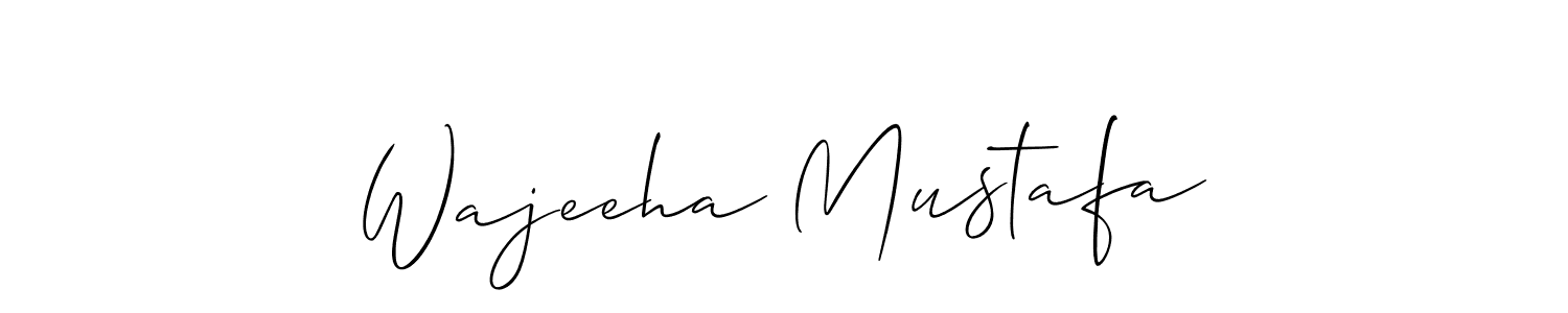 Design your own signature with our free online signature maker. With this signature software, you can create a handwritten (Allison_Script) signature for name Wajeeha Mustafa. Wajeeha Mustafa signature style 2 images and pictures png