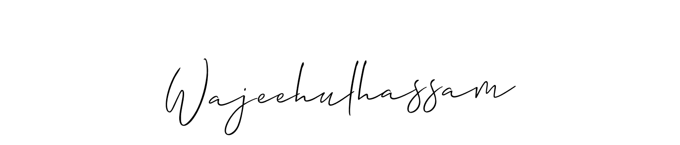 Make a beautiful signature design for name Wajeehulhassam. Use this online signature maker to create a handwritten signature for free. Wajeehulhassam signature style 2 images and pictures png