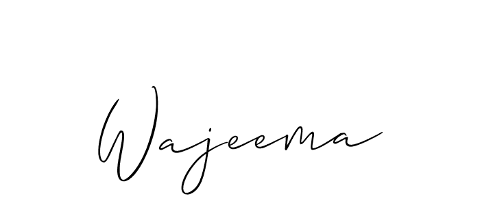 Create a beautiful signature design for name Wajeema. With this signature (Allison_Script) fonts, you can make a handwritten signature for free. Wajeema signature style 2 images and pictures png