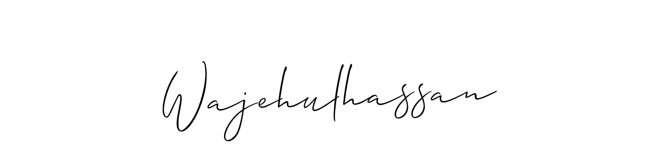 Make a beautiful signature design for name Wajehulhassan. Use this online signature maker to create a handwritten signature for free. Wajehulhassan signature style 2 images and pictures png