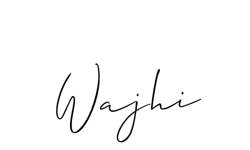 How to make Wajhi name signature. Use Allison_Script style for creating short signs online. This is the latest handwritten sign. Wajhi signature style 2 images and pictures png