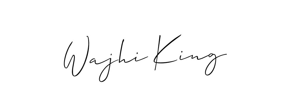 You can use this online signature creator to create a handwritten signature for the name Wajhi King. This is the best online autograph maker. Wajhi King signature style 2 images and pictures png