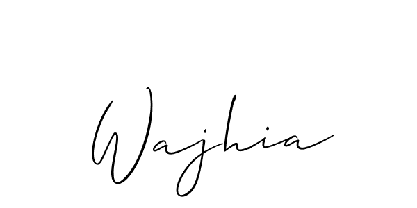 Make a short Wajhia signature style. Manage your documents anywhere anytime using Allison_Script. Create and add eSignatures, submit forms, share and send files easily. Wajhia signature style 2 images and pictures png