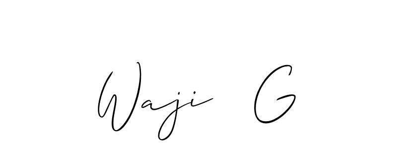 Make a beautiful signature design for name Waji   G. With this signature (Allison_Script) style, you can create a handwritten signature for free. Waji   G signature style 2 images and pictures png