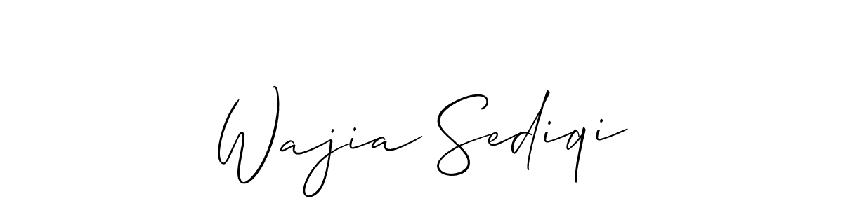 It looks lik you need a new signature style for name Wajia Sediqi. Design unique handwritten (Allison_Script) signature with our free signature maker in just a few clicks. Wajia Sediqi signature style 2 images and pictures png