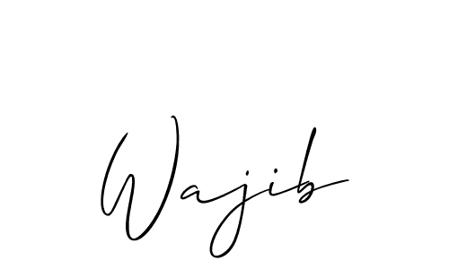 It looks lik you need a new signature style for name Wajib. Design unique handwritten (Allison_Script) signature with our free signature maker in just a few clicks. Wajib signature style 2 images and pictures png