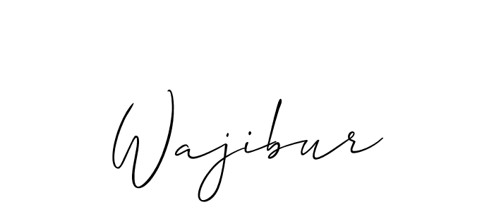 Also You can easily find your signature by using the search form. We will create Wajibur name handwritten signature images for you free of cost using Allison_Script sign style. Wajibur signature style 2 images and pictures png