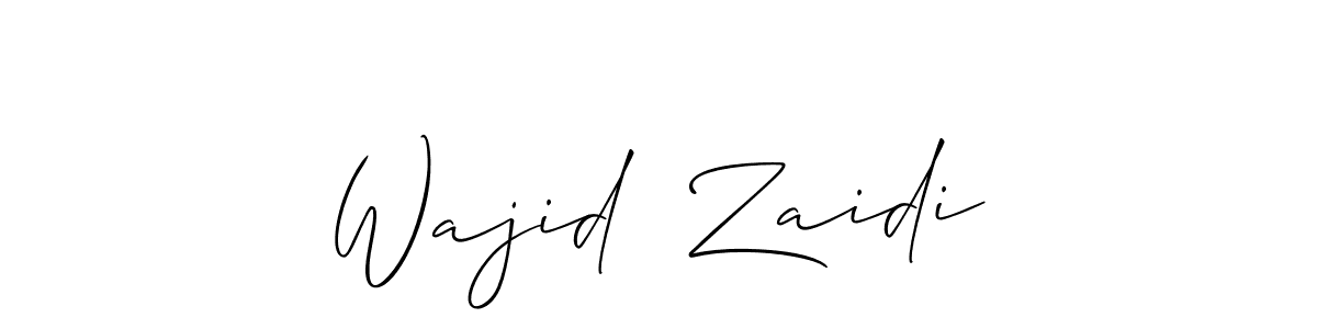 Design your own signature with our free online signature maker. With this signature software, you can create a handwritten (Allison_Script) signature for name Wajid  Zaidi. Wajid  Zaidi signature style 2 images and pictures png