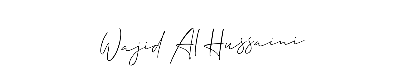 Wajid Al Hussaini stylish signature style. Best Handwritten Sign (Allison_Script) for my name. Handwritten Signature Collection Ideas for my name Wajid Al Hussaini. Wajid Al Hussaini signature style 2 images and pictures png