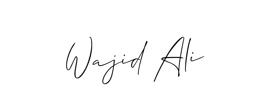 Allison_Script is a professional signature style that is perfect for those who want to add a touch of class to their signature. It is also a great choice for those who want to make their signature more unique. Get Wajid Ali name to fancy signature for free. Wajid Ali signature style 2 images and pictures png