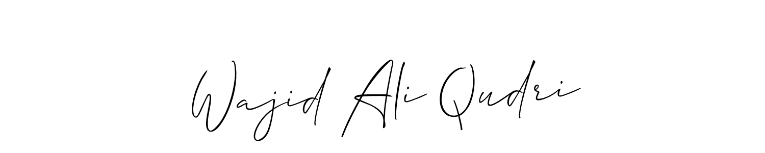 Create a beautiful signature design for name Wajid Ali Qudri. With this signature (Allison_Script) fonts, you can make a handwritten signature for free. Wajid Ali Qudri signature style 2 images and pictures png