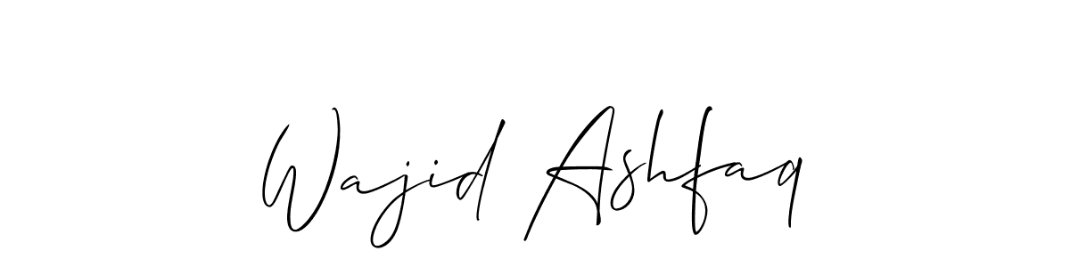 Wajid Ashfaq stylish signature style. Best Handwritten Sign (Allison_Script) for my name. Handwritten Signature Collection Ideas for my name Wajid Ashfaq. Wajid Ashfaq signature style 2 images and pictures png