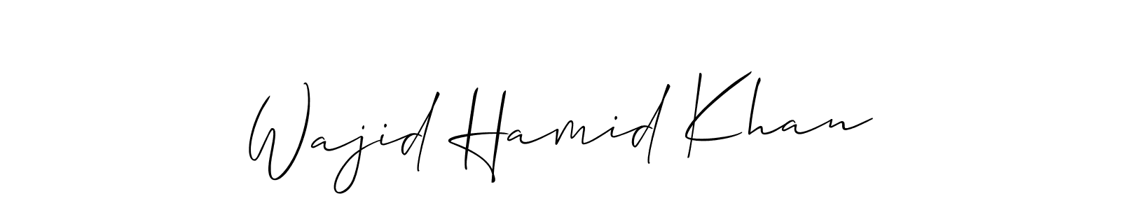 Wajid Hamid Khan stylish signature style. Best Handwritten Sign (Allison_Script) for my name. Handwritten Signature Collection Ideas for my name Wajid Hamid Khan. Wajid Hamid Khan signature style 2 images and pictures png