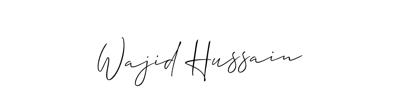 Wajid Hussain stylish signature style. Best Handwritten Sign (Allison_Script) for my name. Handwritten Signature Collection Ideas for my name Wajid Hussain. Wajid Hussain signature style 2 images and pictures png